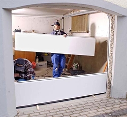 Installation behind an arched opening